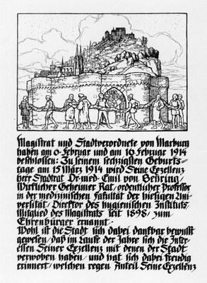 Behrings Ehrenbürgerurkunde