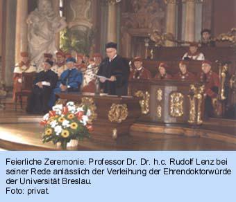Ehrendoktor an Professor Dr. Dr. h.c. Rudolf Lenz