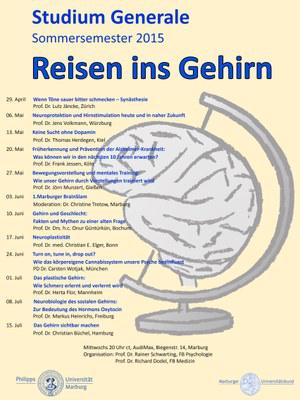 Studium Generale Sommersemester 2015 Plakat