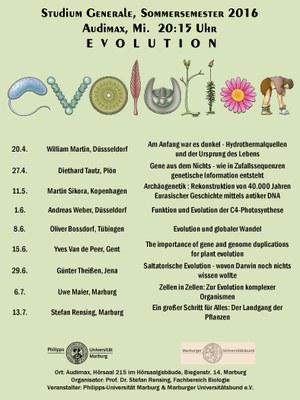 Studium Generale im Sommersemester 2016: "Evolution"