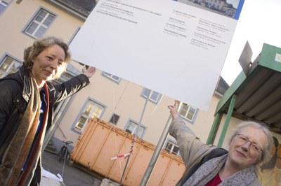 Enthüllung des Bauschilds an der HNO-Klinik 