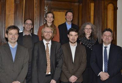 Kuratorenteam und Beteiligte an der Ludwig-Bickell-Ausstellung im Landgrafenschloss