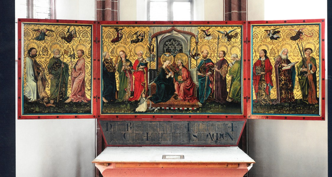 Den Titel des ersten Teilbandes ziert der Altar der Katholischen Pfarrkirche Sankt Maria in Wächtersbach-Aufenau.