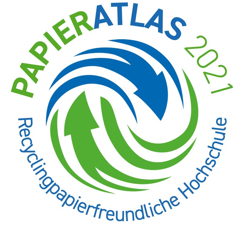 Logo des Wettbewerbs Recyclingpapierfreundliche Hochschule