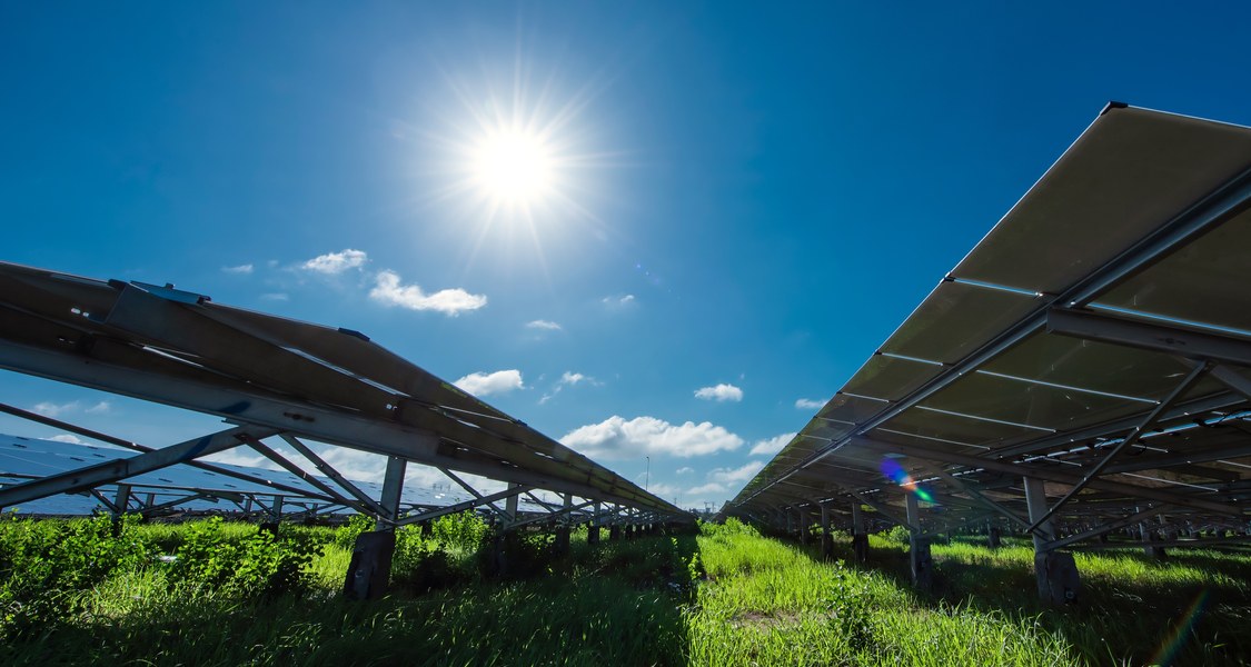 Foto einer Solaranlage