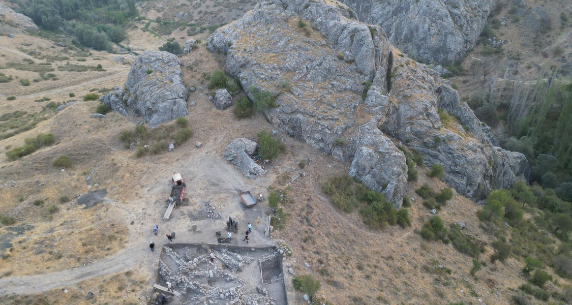 Ausgrabungsstätte der alten hethitischen Hauptstadt Boğazköy-Hattuša in der heutigen nördlichen Zentraltürkei