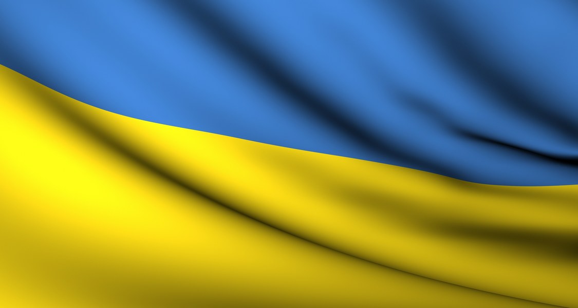 Blaugelbe Flagge der Ukraine