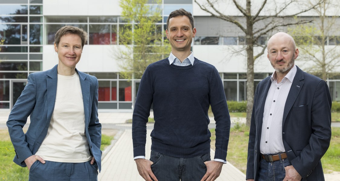 Gruppenbild mit Christin Seifert, Martin Becker und Ralph Ewert (von links).