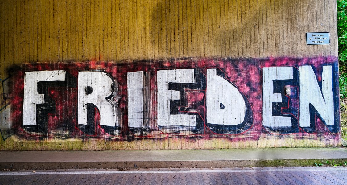 Schriftzug Frieden