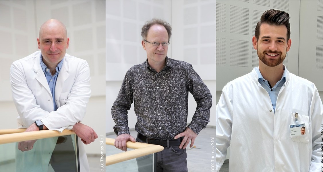 Reihung von 3 Fotos mit Menschen