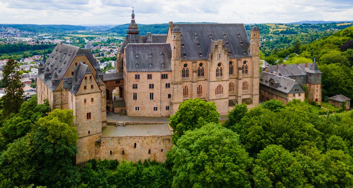 Landgrafenschloss aus der Luft