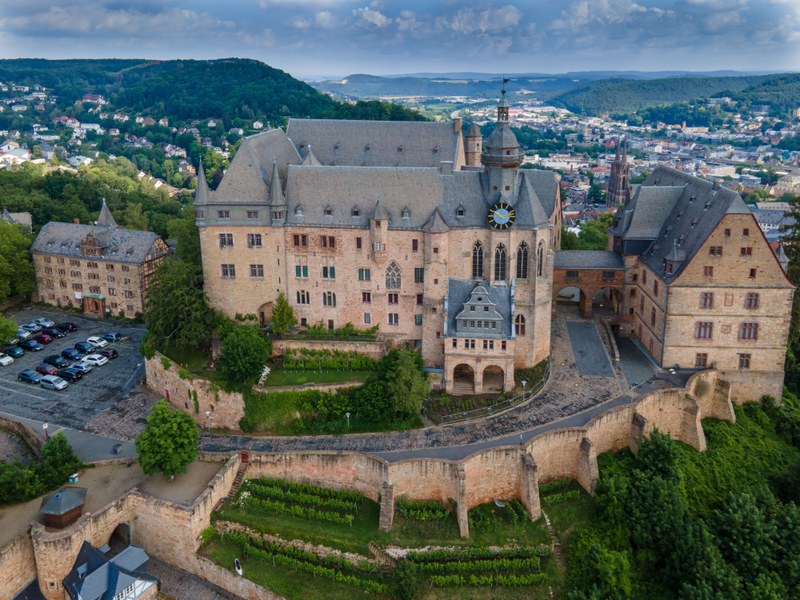 Luftaufnahme Landgrafenschloss Marburg