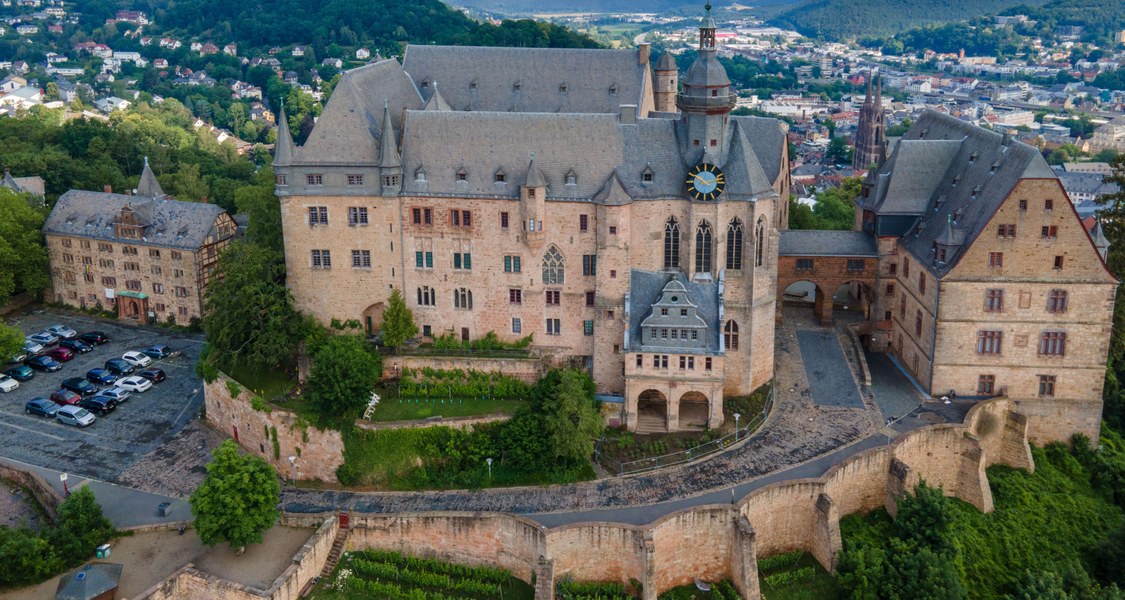 Luftaufnahme Landgrafenschloss Marburg