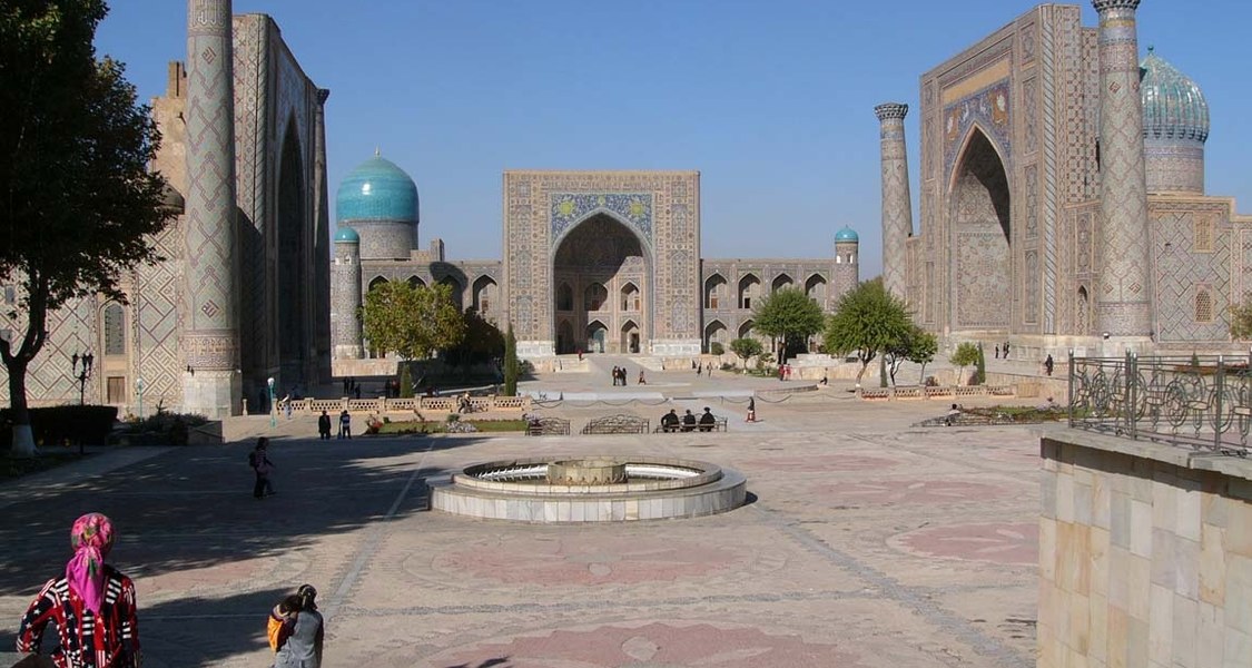 Der Registan-Platz in Samarqand, Usbekistan