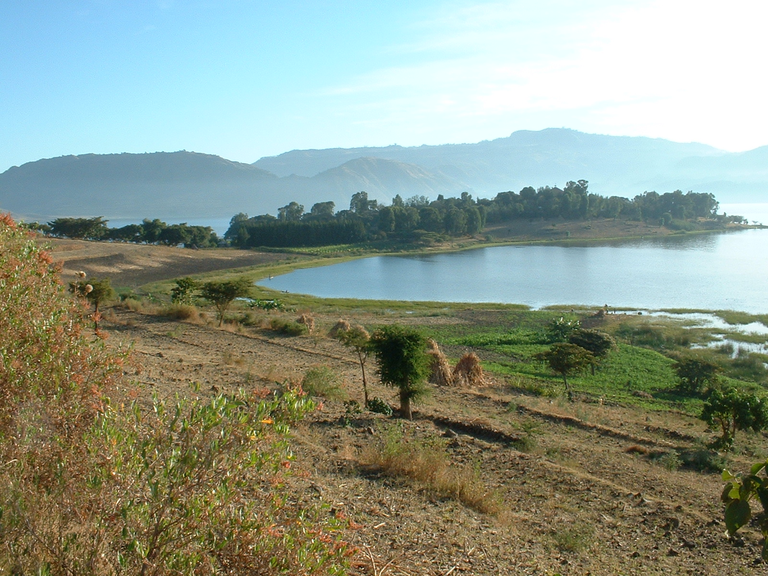 Blick auf das Kloster Ḥayk bei Dessie (Äthiopien)