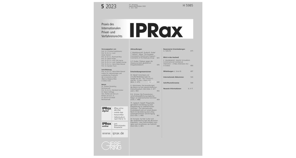 Stellungnahme der Marburg Group unter Beteiligung von Prof. Dr