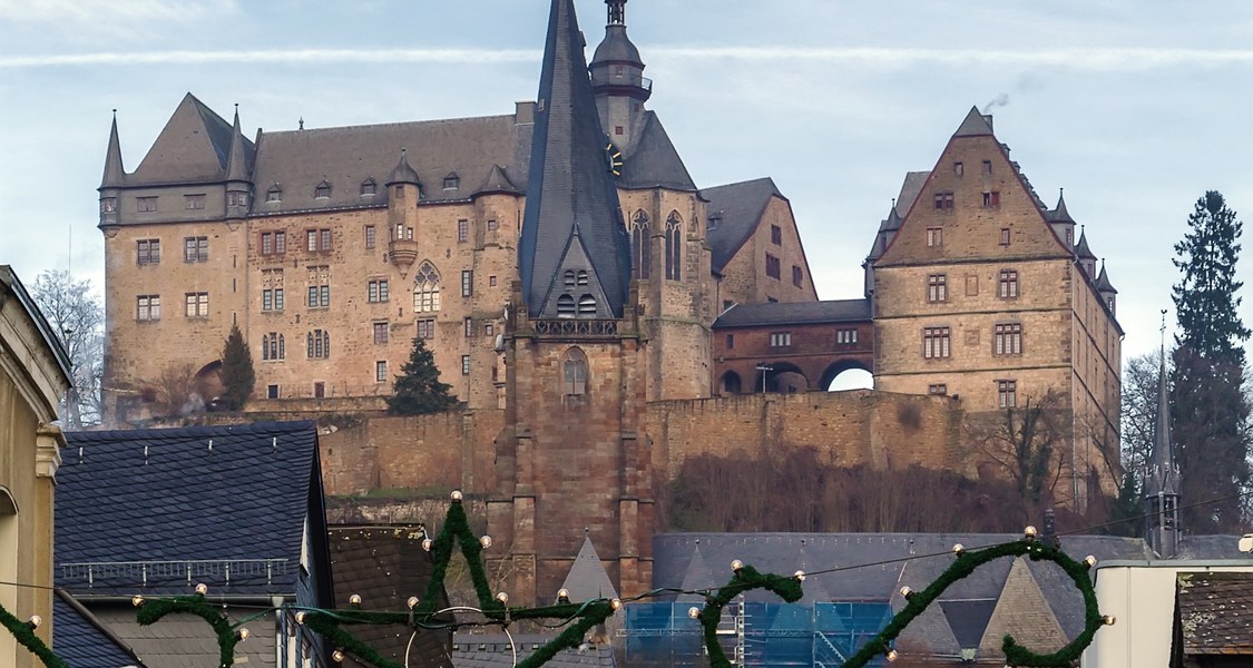 Schloss zur Weihnachtszeit