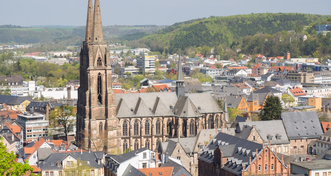 Elisabethkirche Vogelperspektive