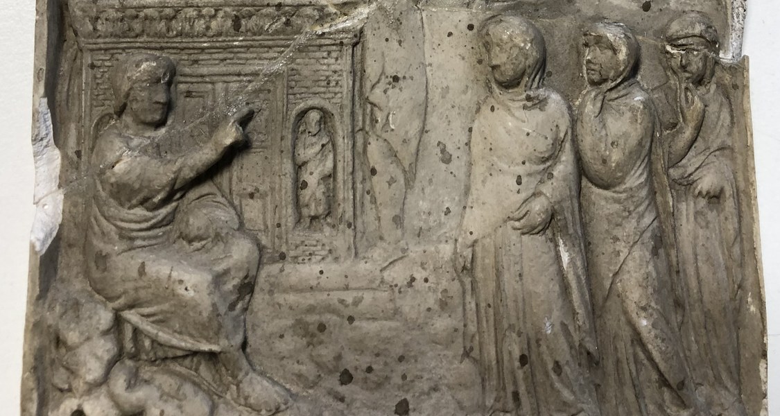 Elfenbein mit den Frauen am Grab und Himmelfahrt Christi, 4. Jh.