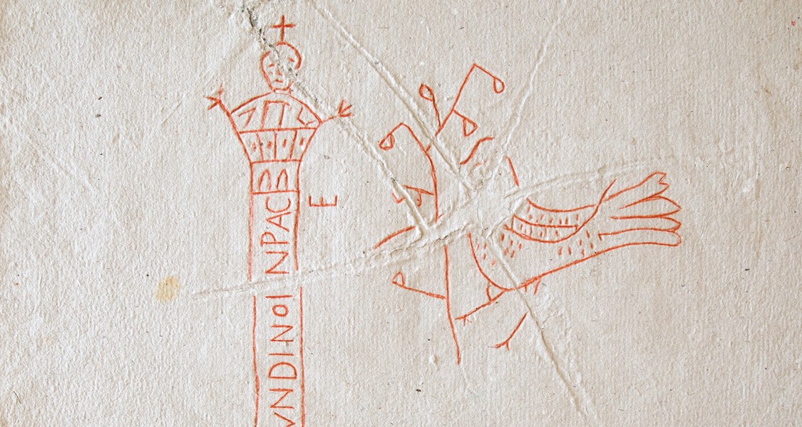 Abklatsch aus der Domitilla-Katakombe, angefertigt von Hans Achelis