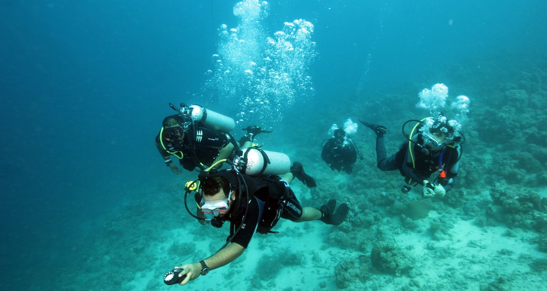 Ausbildung der saudi-arabischen Teamkollegen im Tauchen und in der Unterwasserarchäologie