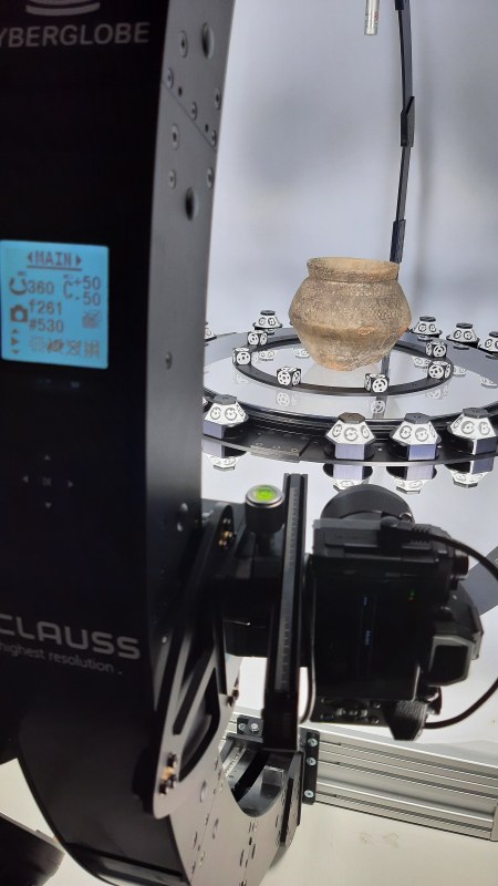 Keramikgefäß in 3d Scanner