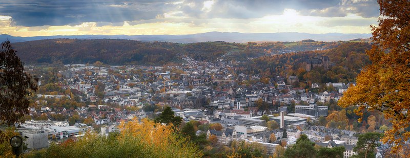 Panorama über Marburg