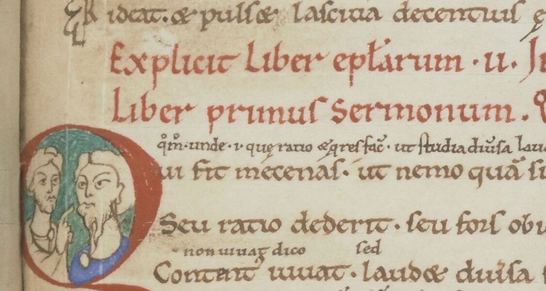Beginn von Horaz, Sermones 1.1, in einer Handschrift aus dem 11. Jahrhundert