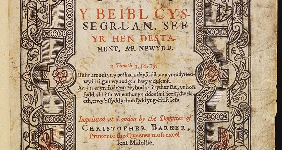 Titelblatt aus der First Welsh Bible