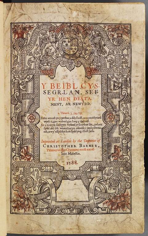 Titelblatt aus der First Welsh Bible