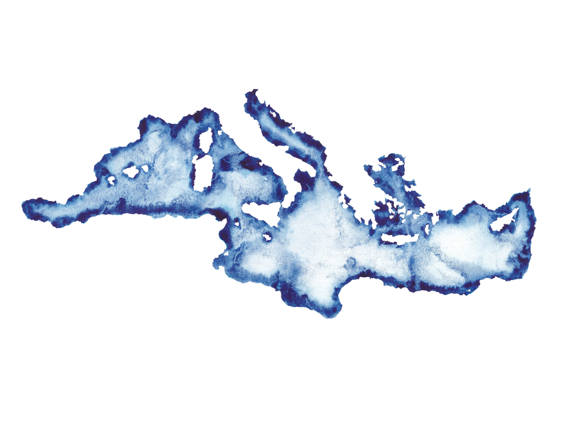 Mare Nostrum als Tintenzeichnung