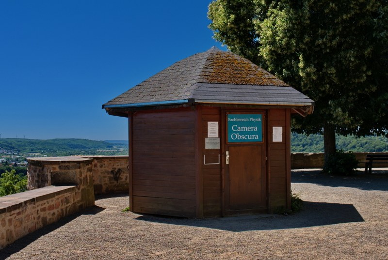 Camera Obscura auf der Aussichtsplattform vor dem Marburger Landgrafenschloss