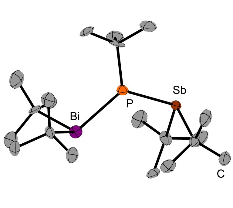 Molekülstruktur einer ternären Interpnictogenverbindung