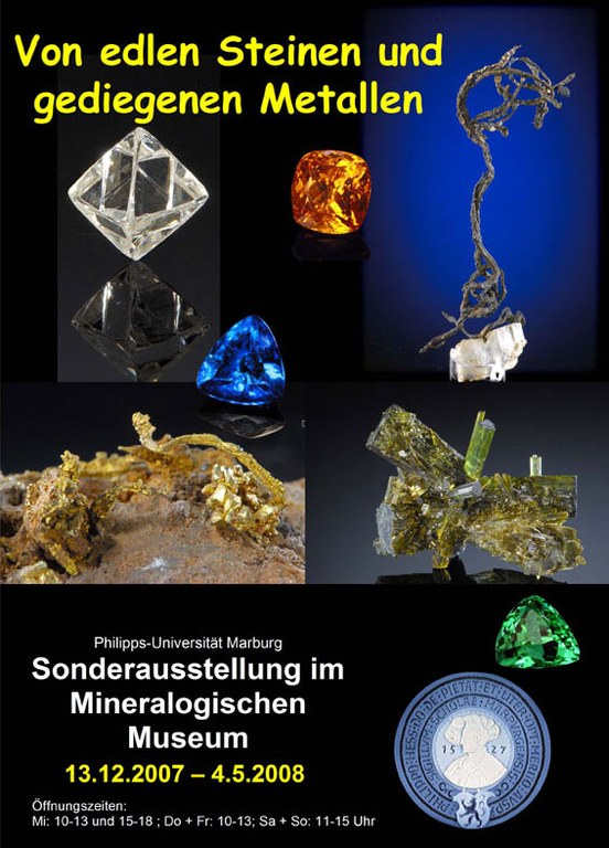 Plakat "Von edlen Gesteinen und gediegenen Metallen"