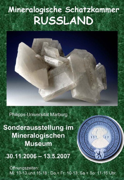 Plakat "Mineralogische Schatzkammer Russland"
