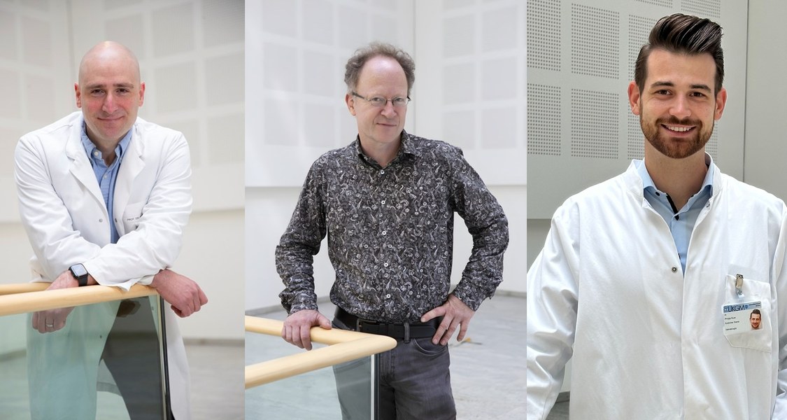 Reihung von 3 Fotos mit Menschen