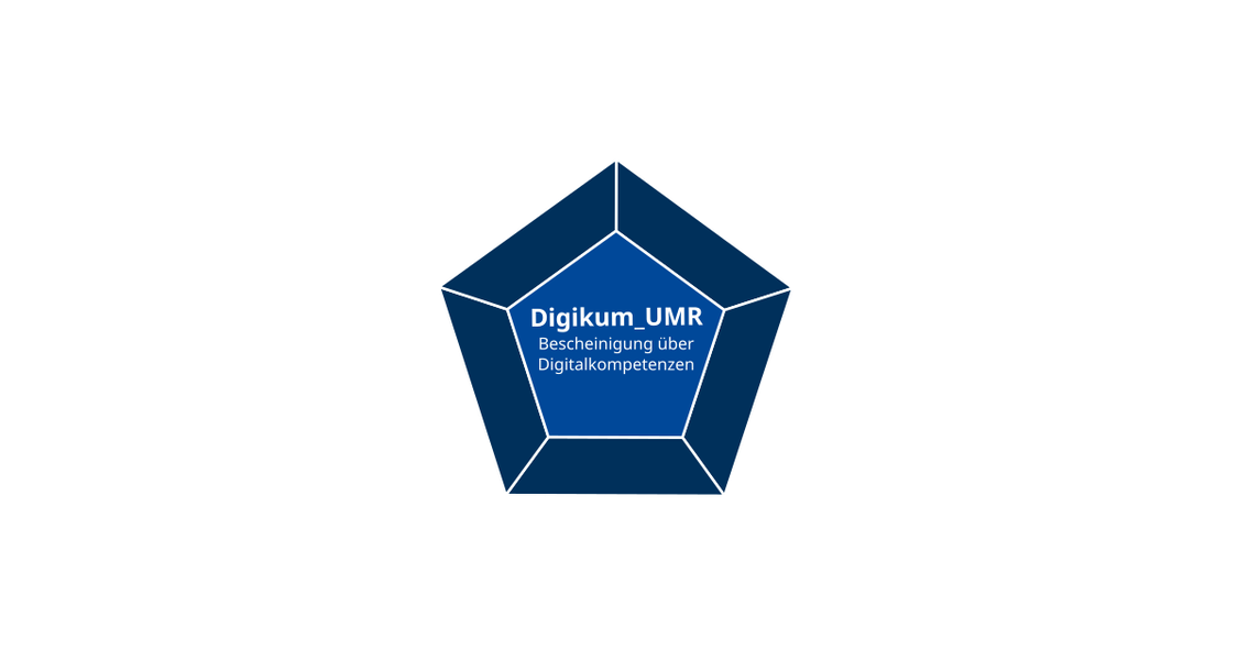 Pentagon mit fünf Randelementen als Nachweis Digikum_UMR
