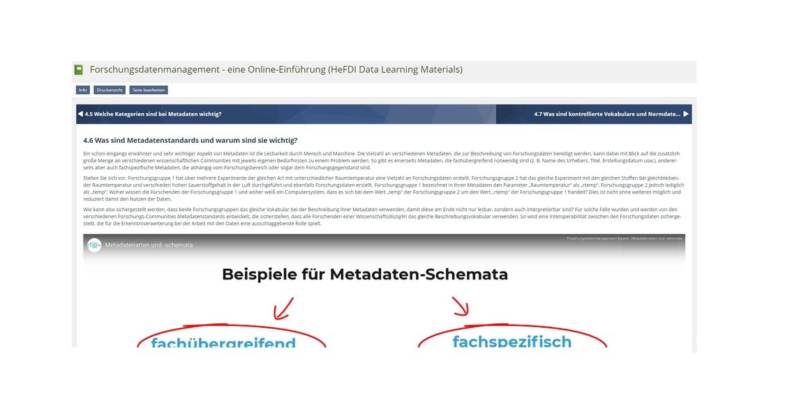 Metadaten machen Datensätze maschinenlesbar und interpretierbar.