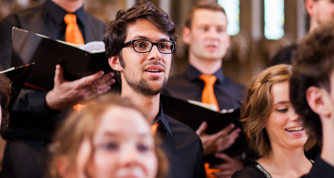 Chorsänger im Fokus