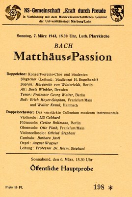 Konzertplakat von 1943