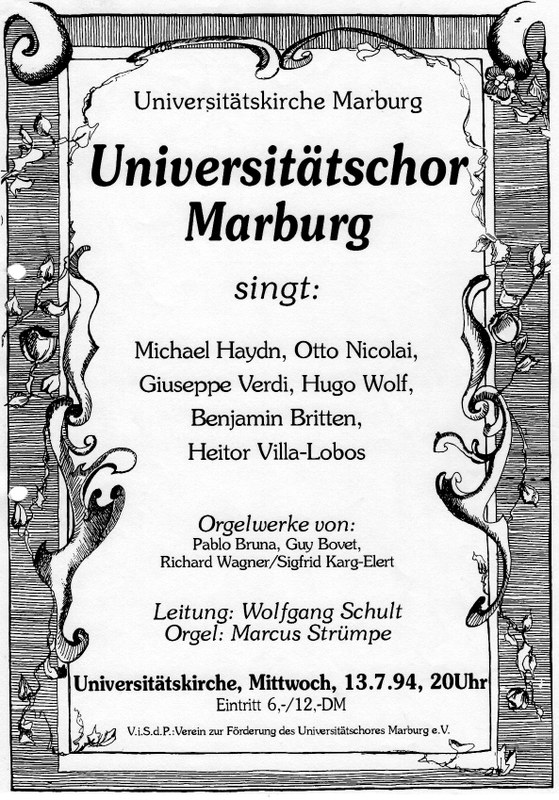 1994 Sommersemester Konzertplakat