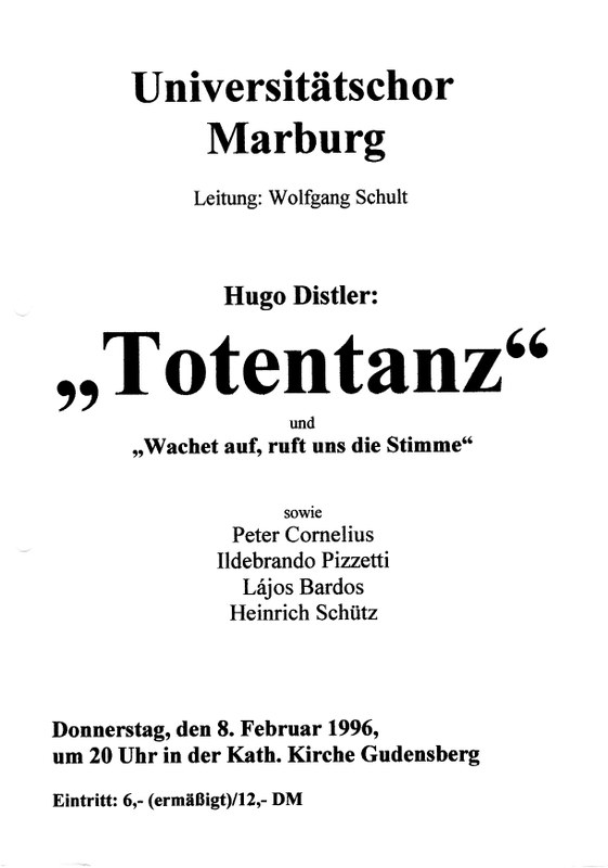 1995 Wintersemester Konzertplakat