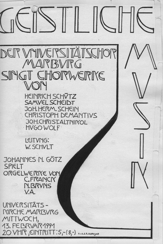 1990 Wintersemester Konzertplakat