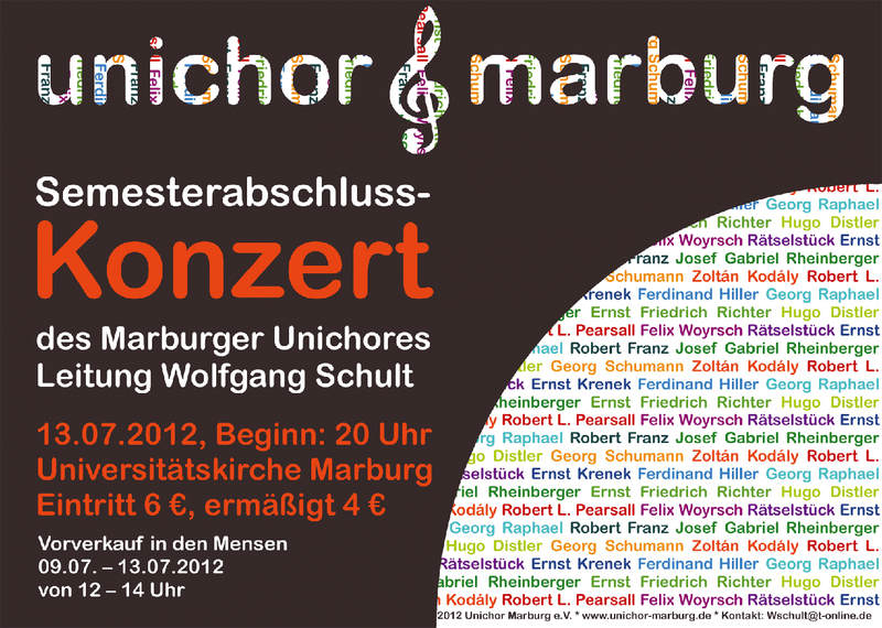 2012 Sommersemester Konzertplakat