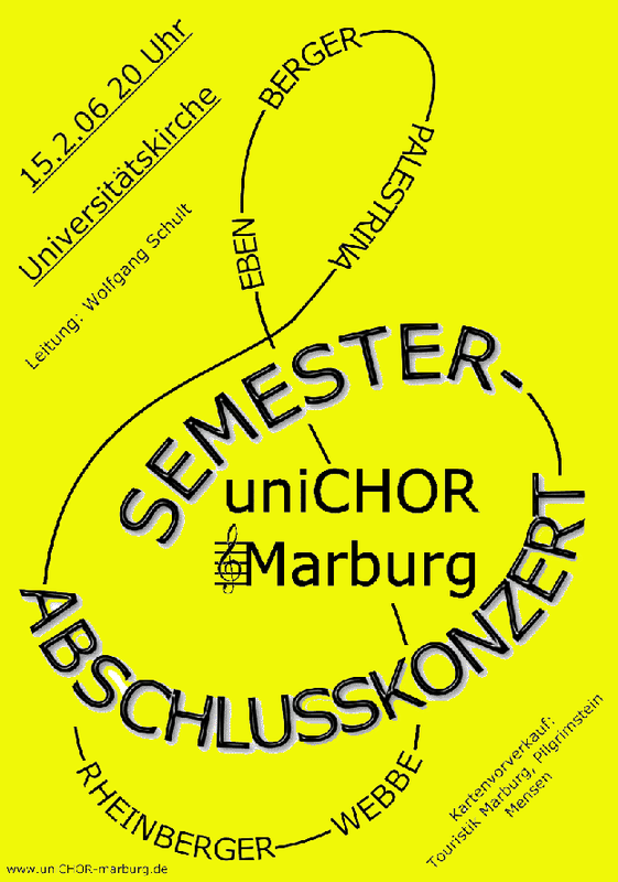 2005 Wintersemester Konzertplakat