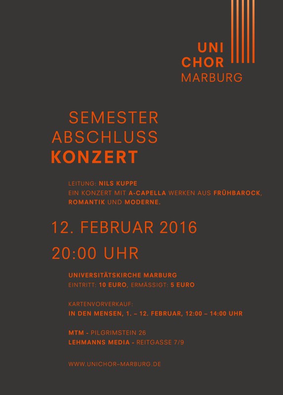 2015 Wintersemester Konzertplakat