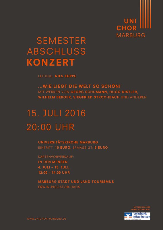 2016 Sommersemester Konzertplakat