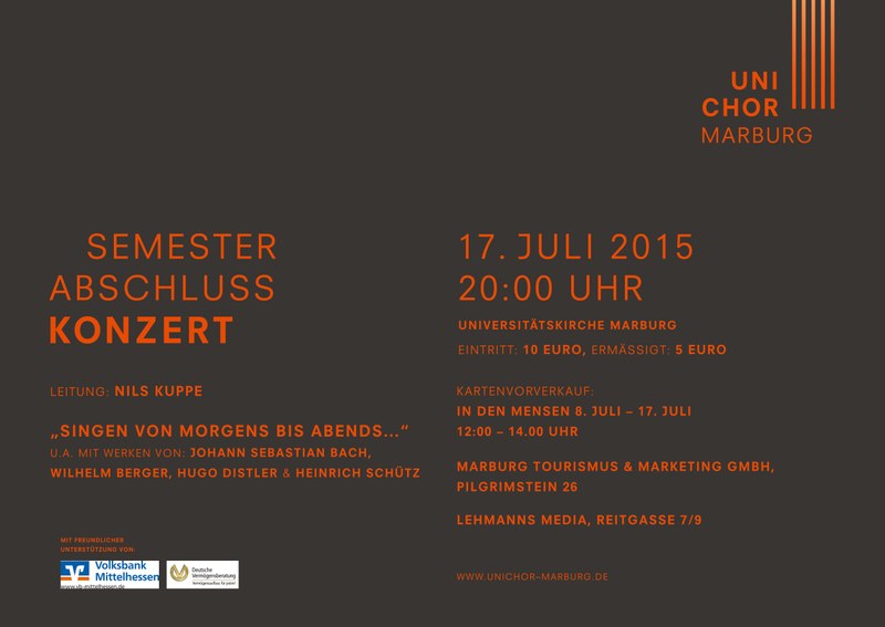 2015 Sommersemester Konzertplakat