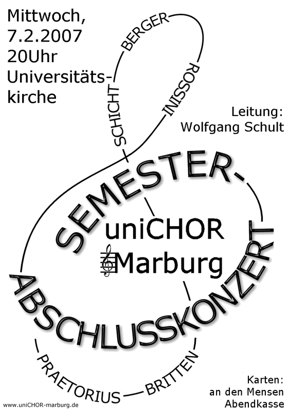 2006 Wintersemester Konzertplakat