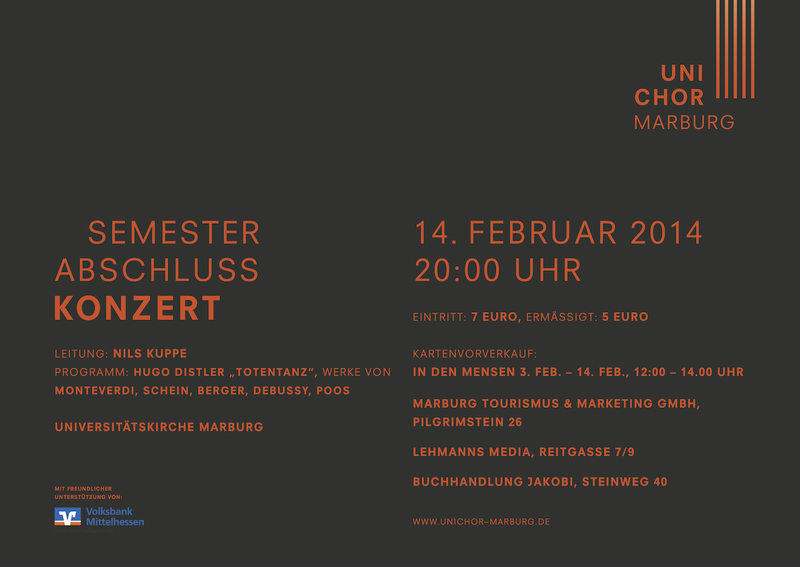 2013 Wintersemester Konzertplakat